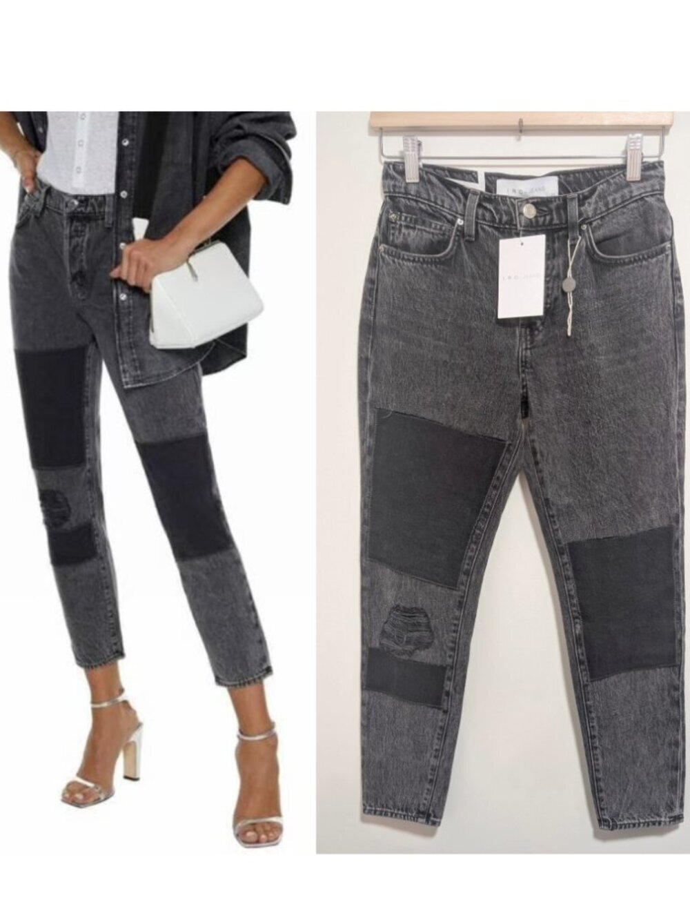 IRO | Lep High-Rise Patchwork Jeans In Black